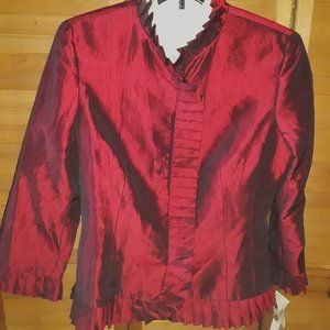 SET Zoey SZ 6 Wine Victorian Steampunk Dark Academia Jacket Blouse Cosplay